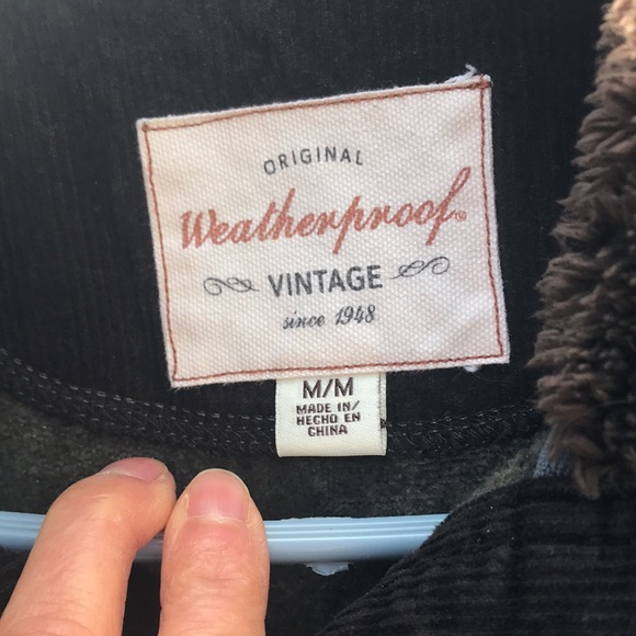 Original Weatherproof Vintage Mens Long Sleeve Knit Jersey, Gray, Size Medium - Picture 6 of 10